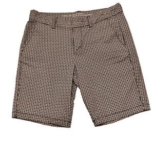 Khaki by Gap Women's City 9" Bermuda Shorts Navy &‎ White Geometric Print Size 6